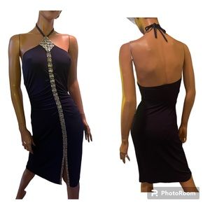 Moda International jewelled purple dress